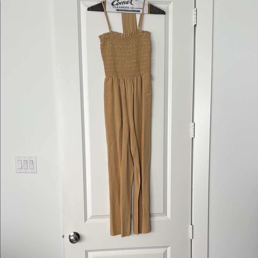 Women's Tan Jumpsuit